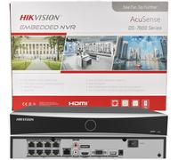 Hikvision 8POE 8CH NVR DS-7608NXI-K1/8P Acusense Color 180View 8MP IP Camera Set