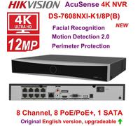 Hikvision DS-7608NXI-K1/8P AI 8CH PoE Smart AcuSense 12MP Network Video Recorder
