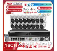 Hikvision AI 4k 8MP 16ch CCTV System ColorVu3.0 Smart-Hybrid-Light IP Camera Lot