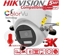 HIKVISION CCTV 5MP COLORVU HOME CAMERA 24-HOUR SMART LIGHT 40M EXIR IP67 Outdoor