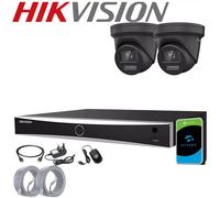 HIKVISION CCTV 8MP 4K NVR COLORVU IP POE OUTDOOR 2-WAY AUDIO 4MP CAMERA SYSTEM