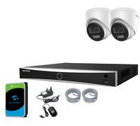 HIKVISION CCTV 8MP 4K NVR COLORVU IP POE OUTDOOR 2-WAY AUDIO CAMERA SYSTEM KIT