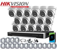HIKVISION CCTV ColorVu 8MP CAMERA SECURITY SYSTEM AUDIO MIC Outdoor Premium Kit