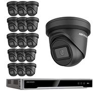 Hikvision CCTV system Kit 16X 8MP IP Network Cameras White 4K 30m IR Night Vision darkFighter Fixed Turret WDR 16Ch NVR 8MP 4K - DS-2CD2385G1-I - DS-7616NI-K2 (2TB)