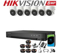 HIKVISION CCTV UHD 4K 8MP INDDOR OUTDOOR 4CH 8CH DVR HOME SECURITY SYSTEM KIT UK