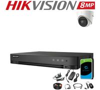 HIKVISION CCTV UHD 4K 8MP INDDOR OUTDOOR 4CH 8CH DVR HOME SECURITY SYSTEM KIT UK