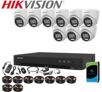 HIKVISION ColorVu 5MP CCTV SECURITY SYSTEM AUDIO MIC CAMERA Outdoor Night Vision