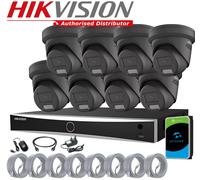 HIKVISION COLORVU PoE CCTV OUTDOOR 2-Way Audio IP CAMERA SYSTEM NVR 4K 8MP 1P67