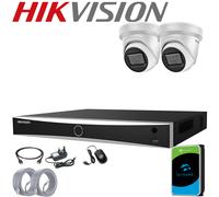HIKVISION DarkFighter Night Vision 4K CCTV 8MP CAMERA IP POE SYSTEM OUTDOOR Kit