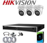 HIKVISION DarkFighter Night Vision 4K CCTV 8MP CAMERA IP POE SYSTEM OUTDOOR Kit