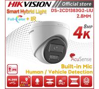 Hikvision 4K 8MP Smart Full color IR AcuSense Hybrid Light Turret IP PoE Camera