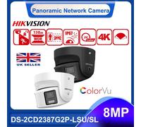 Hikvision DS-2CD2387G2P-LSU/SL 4K 180° Panoramic ColorVu POE Security Camera UK
