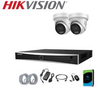 Hikvision DS-2CD2387G3-LIS2UY/SL 8MP 4K IP Camera+DS-7608NXI-K1 NVR System Lot