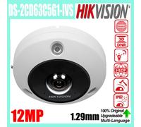 Hikvision DS-2CD63C5G1-IVS 12MP DeepinView Fisheye IP Camera 2-Way Audio 1.29mm
