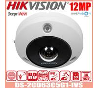 Hikvision DS-2CD63C5G1-IVS Panoramic 12MP POE 2-Way Audio IP Camera 1.29mm Lens