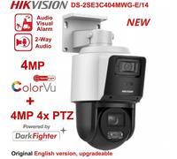 Hikvision DS-2SE3C404MWG-E/14 TandemVu 4MP+4MP 4X PTZ PoE IP Camera 2 Way Audio