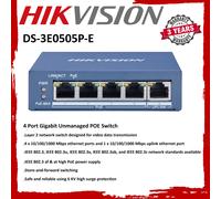 Hikvision DS-3E0505P-E 4 Port Gigabit Unmanaged POE Switch Video Transmission UK
