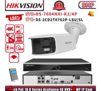 Hikvision DS-7604NXI-K1/4P 4CH NVR Set Acusense 180VIEW ColorVu 8MP 4K IP Camera
