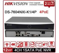 Hikvision DS-7604NXI-K1/4P 4K 12MP AI 4CH 4POE 1SATA AcuSense 4K NVR Plug&Play