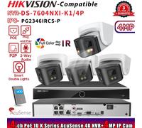 HIKVISION DS-7604NXI-K1/4P NVR System Dual Light 180view 4MP ip camera Color Lot