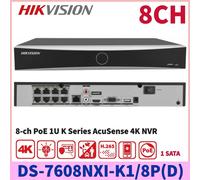 Hikvision DS-7608NXI-K1/8P(D) AI 8Channel 8CH PoE Smart AcuSense 4K 12MP NVR