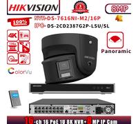 Hikvision DS-7616NI-M2/16P 8K 16CH NVR ColorVu 180 view 8MP 4K IP Camera Systems