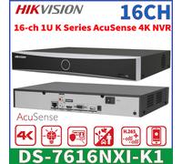 Hikvision DS-7616NXI-K1 AcuSense 4K NVR 16-ch 1U K Series Network Video Recorder