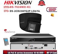 Hikvision DS-7616NXI-K1 NO POE 16CH NVR Acusense ColorVu 180°view 8MP Camera Kit