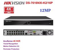 Hikvision DS-7616NXI-K2/16P 16CH 16PoE 2SATA 4K AcuSense NVR 12MP video Recorder