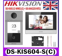Hikvision DS-KIS604-S(C) 7 Inch TFT Screen 1080P WiFi PoE IP Video Intercom UK