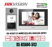 HikVision DS-KIS604-S(C) Colorful PoE IP Villa Video Intercom Kit One Button UK
