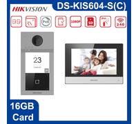 Hikvision DS-KIS604-S(C) IP Video Intercom kit Two Way Audio PoE WiFi 16GB Card