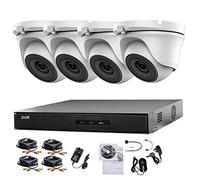 HIKVISION HIWATCH 4CH DVR CCTV KIT SECURITY SYSTEM & 4X HIWATCH HIKVISION TVI 1080P FULL HD WHITE DOME CAMERAS 20M IR NIGHT VISION EASY P2P 1TB HDD