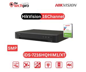 Hikvision iDS-7216HQHI-M1/XT 16-Channel AcuSense DVR AI Human Vehicle Detection