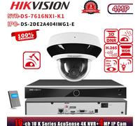 Hikvision NO POE 16CH NVR Set DS-7616NXI-K1 Acusense Mini 4×Zoom 4MP PTZ Camera