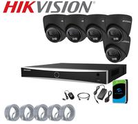 Hikvision NVR 8MP HDMI 4CH 8CH 16CH CCTV Security 2-Way Audio ColorVu Camera HDD