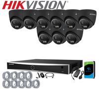 Hikvision NVR 8MP HDMI 4CH 8CH 16CH CCTV Security 2-Way Audio ColorVu Camera HDD