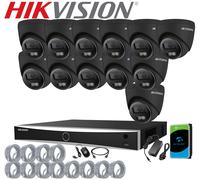 Hikvision NVR 8MP HDMI 4CH 8CH 16CH CCTV Security 2-Way Audio ColorVu Camera HDD