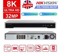 HIKVISION NVR DS-7608NI-M2/8P 8K 8 PoE Network Video Recorder 32MP 8ch IP CCTV