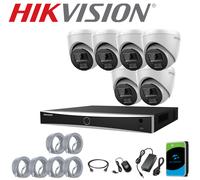 HIKVISION NVR UHD 8MP 4K CCTV POE IP ColorVu Night Vision 2-Way Audio System Kit