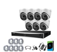 HIKVISION NVR UHD 8MP 4K UKVISION POE IP Night Vision 2-Way Audio System Kit