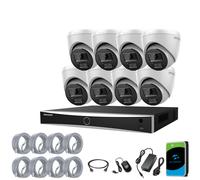 HIKVISION NVR UHD 8MP 4K UKVISION POE IP Night Vision 2-Way Audio System Kit