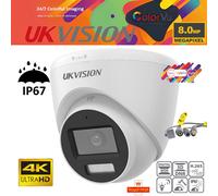 Hikvision OEM Wired COLORVU 8MP CCTV TURRET 4K CAMERA SMART LIGHT NIGHT OUTDOOR