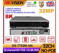 Hikvision Original 32 Channel No-POE 32MP 1.5U 8K NVR 4 SATA DS-7732NI-M4