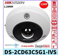 Hikvision Original DS-2CD63C5G1-IVS 12 MP DeepinView Fisheye 1.29mm IP Camera
