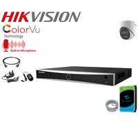 Hikvision PoE 4K ColorVu CCTV 8MP Security IP Camera Audio System Smart Light UK