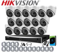 Hikvision POE ColorVu 4K 8MP NVR Kit 4-8-16Ch 2-Way Audio AI Human/Vehicle CCTV