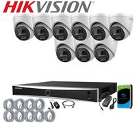 Hikvision POE ColorVu 4K 8MP NVR Kit 4-8-16Ch 2-Way Audio AI Human/Vehicle CCTV