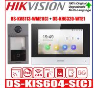 Hikvision PoE WiFi APP IP Video Intercom Kit DS-KV8113-WME1(C) + DS-KH6320-WTE1