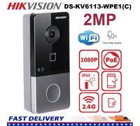 Hikvision POE WiFi Video Intercom Villa Smart Doorbell 2MP DS-KV6113-WPE1(C)